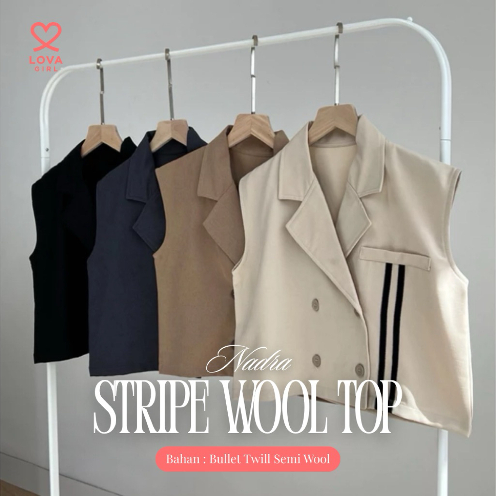 Nadra Stripe Wool Top