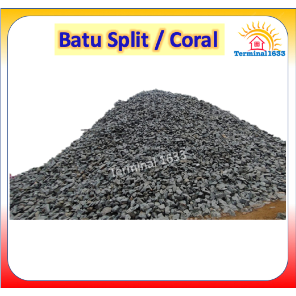 Batu split cor / batu koral kerikil