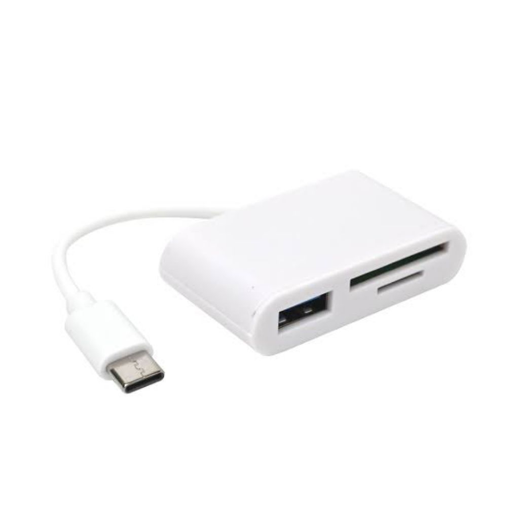 OTG 3in1 Adapter Kamera Digicam Data Foto / Video to Smartphone USB Tipe C - Type C