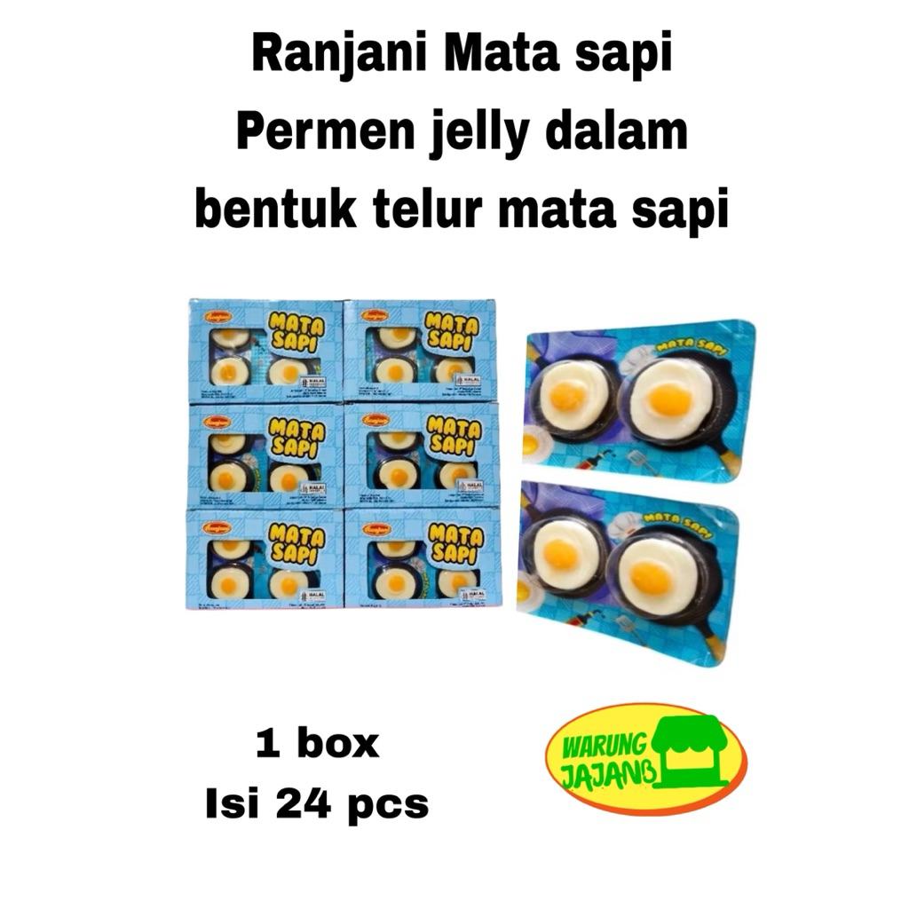 

Ranjani Permen Lunak Bentuk Telur Mata Sapi / Bebek / Jontor / Anggur / Pizza / Sushi Gummy candy 1 box isi 24 pcs yupi permen jelly