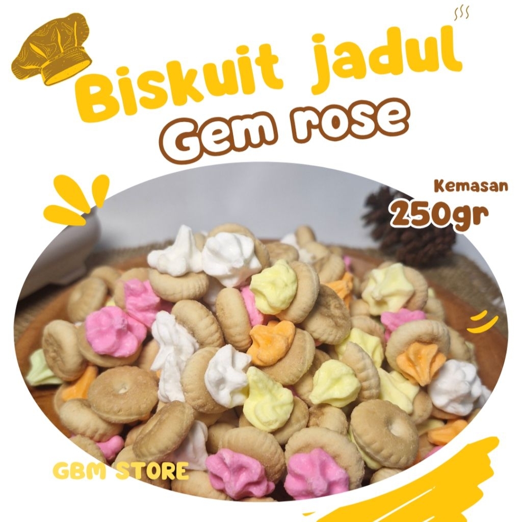 

Biskuit Gem Rose Star Manis 250gram Snack Jadul