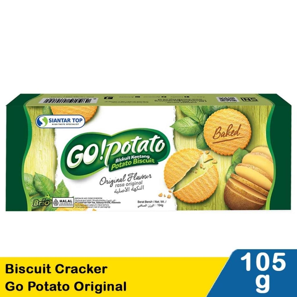 

brio biscuit cracker go potato original 105g