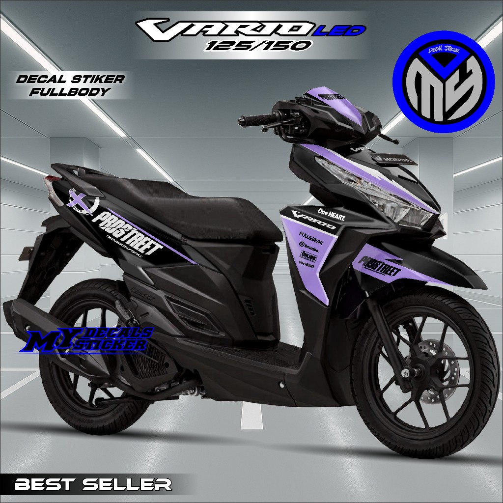 COD Decal Vario LED OLD 125 & 150 2015-2017 Full Body Stiker Honda Vario LED 125/150 Fullbody Hitam