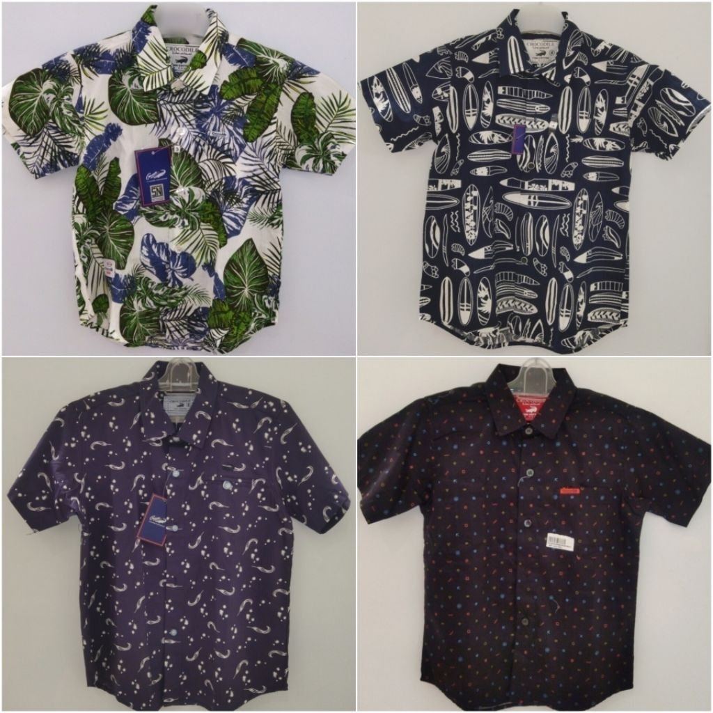 (4-14 tahun) KEMEJA ANAK COWOK ORIGINAL CROCODILE