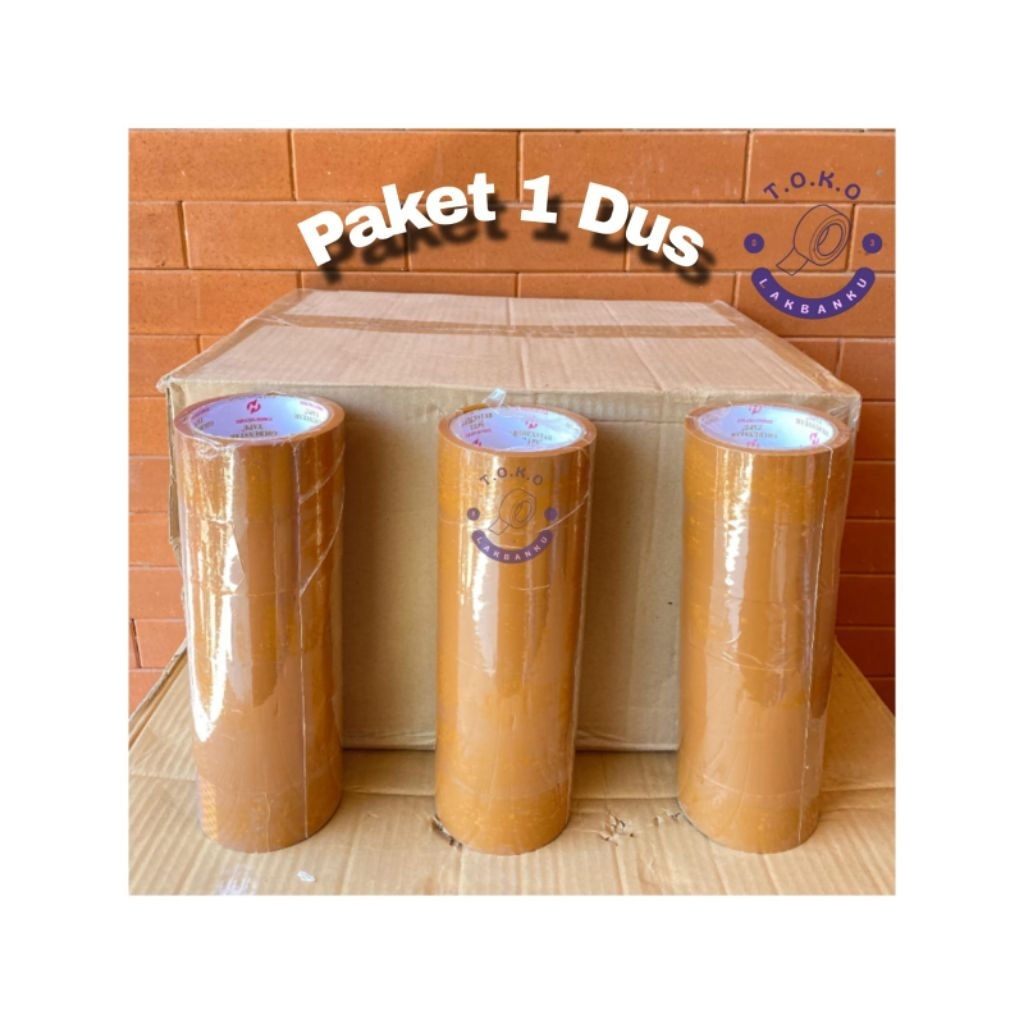 

Lakban Coklat 45mm x 90 LAKBAN COKLAT PAKET 1 DUS isi 72 PCS Isolasi selotip tape Daya Lengket Kuat, HARGA LEBIH MURAH