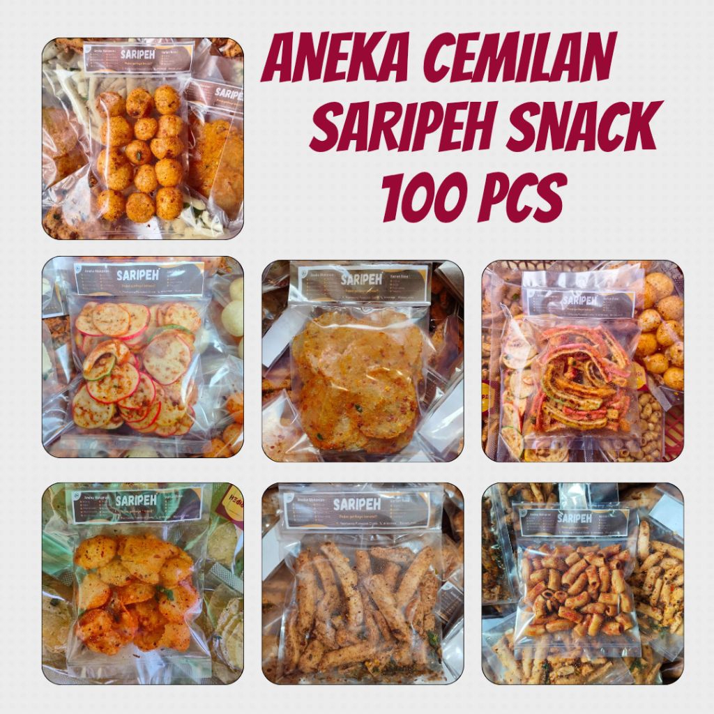 

SARIPEH PAKET USAHA 100 PCS BASRENG KERIPIK KACA CIMOL KERING KERUPUK KOIN RAFAEL KERUPUK JENGKOL BETON COMRING BASRENG KOIN