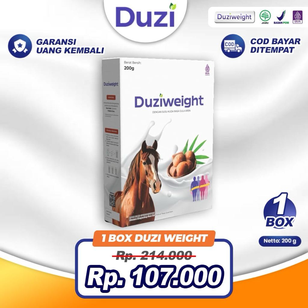 

Duzi Weight - Susu Kuda Lombok Bubuk Original Penambah Berat Badan 1 Box 200 Gram
