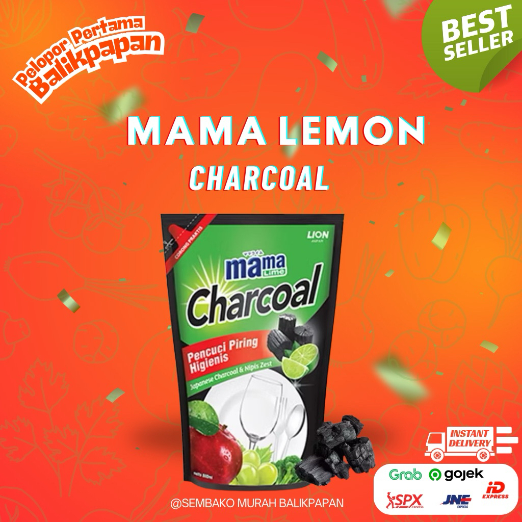 mama lemon charcoal 680 ml