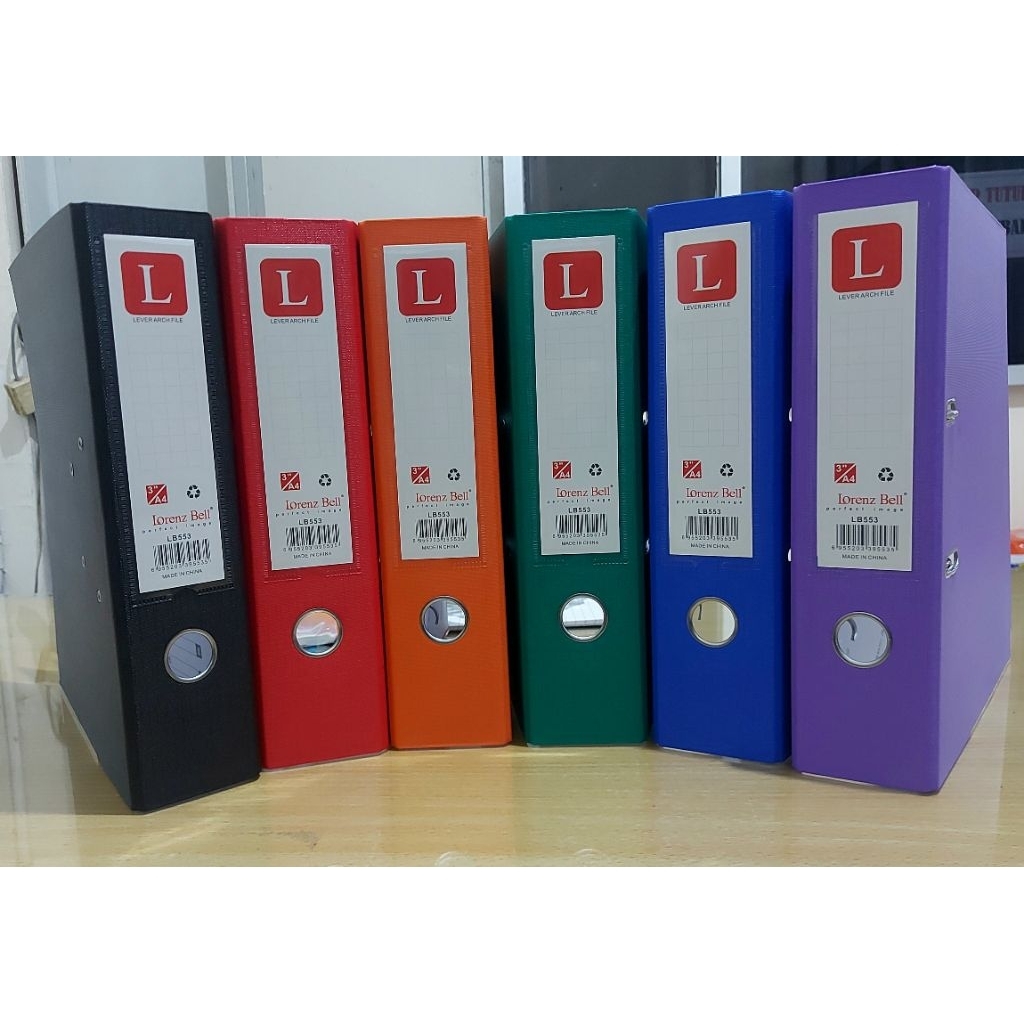 

（1 biji) Ordner A4 Lenen Lorenz Bell 21x29,7cm lebar 7,5 cm dan 5 Cm/Arsip Dokumen/Ordner warna warni