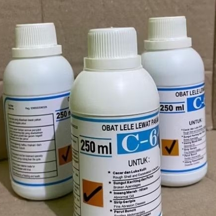 Obat Cacar Semua Ikan "C-6 LELE 250ML"
