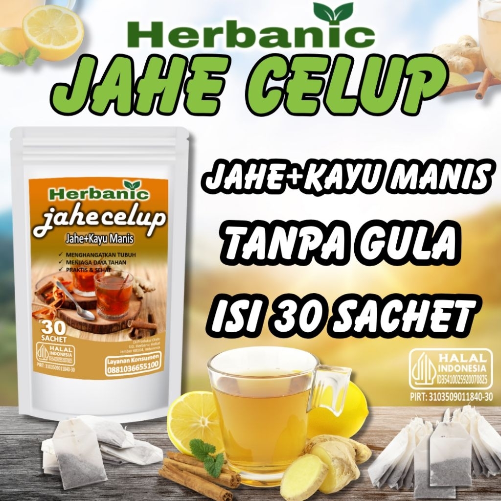 

Jahe Celup Varian Jahe+Kayu Manis Tanpa Gula isi 30 sachet