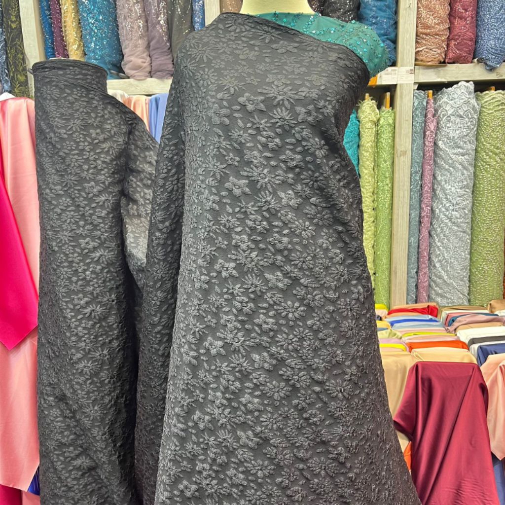 bahan jaguar Emboss fukuro premium // kain kebaya jaguar motif timbul