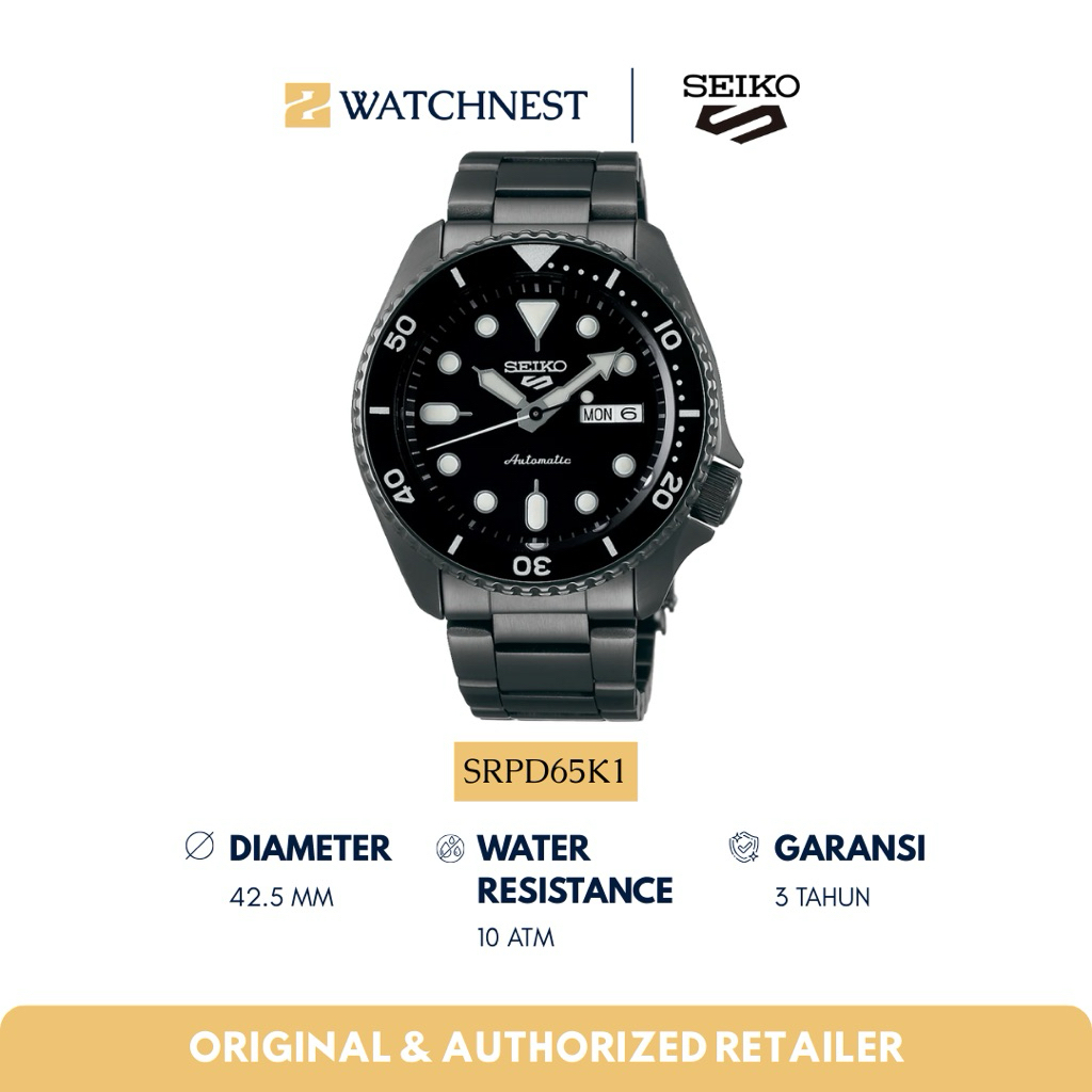Jam Tangan Pria SEIKO SRPD65K1 Original Resmi Garansi 3 Tahun
