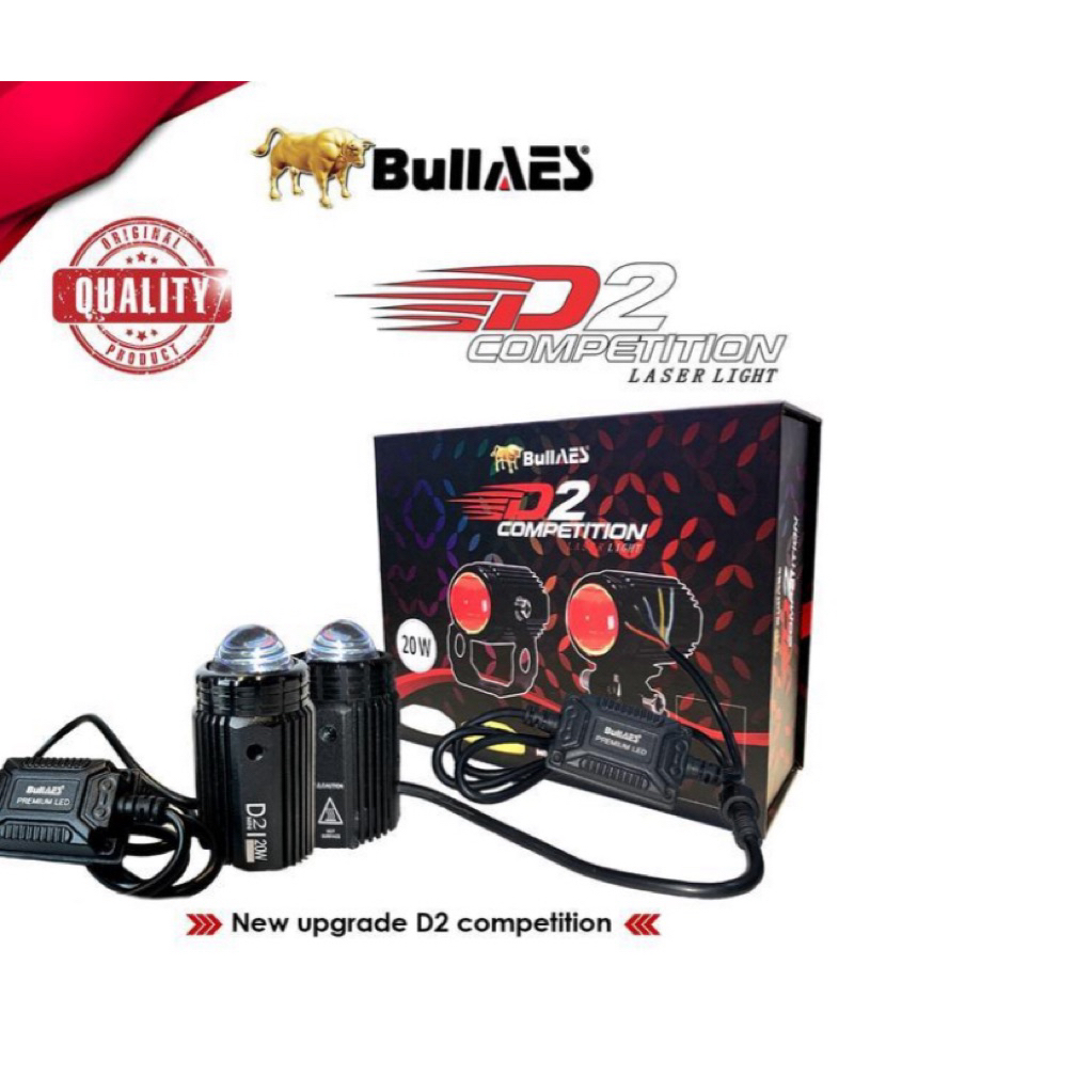 AES Premium D2 Pro 20 Watt Competition | Lampu Tembak Mini Laser Bullaes D2 Competition 20 Watt Devi