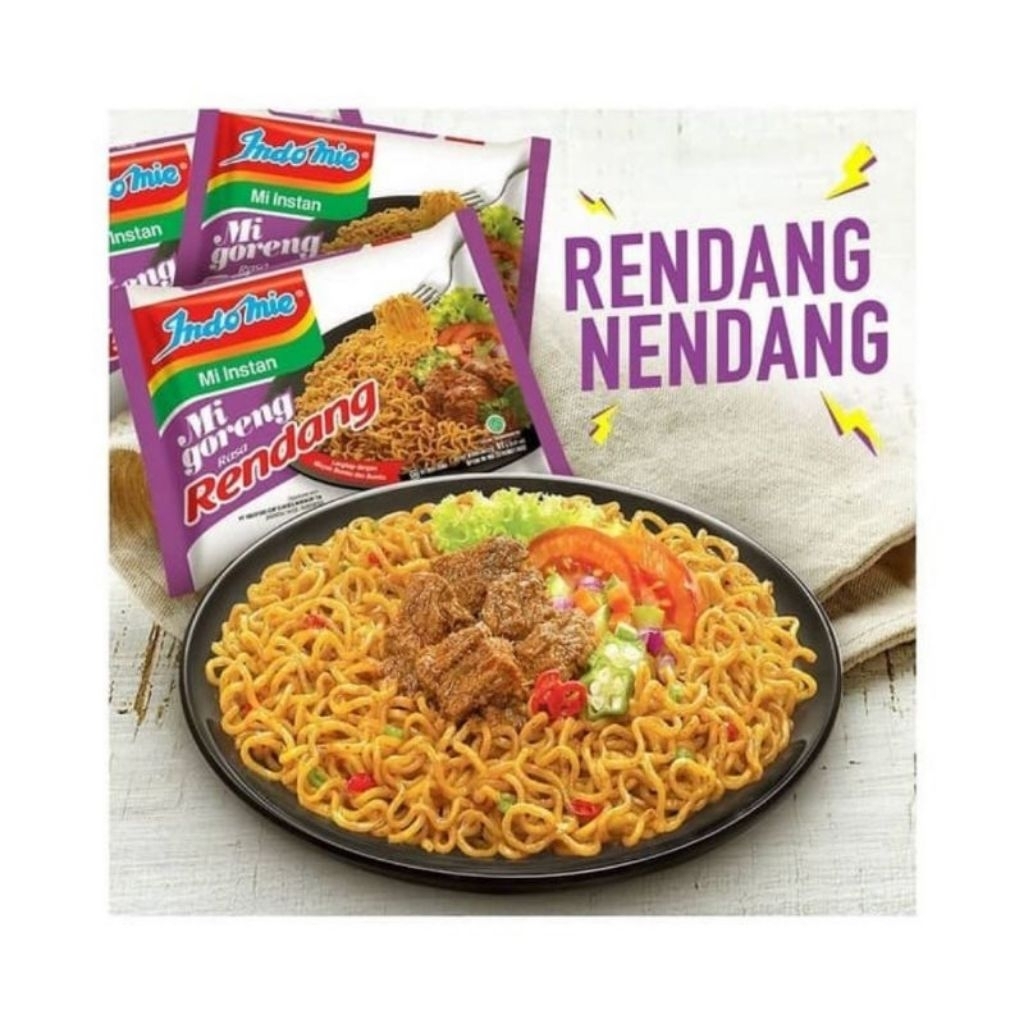 

Indomie Rendang 91 gr / Mie Instan Mie Rendang / Mi rendang / Indomie