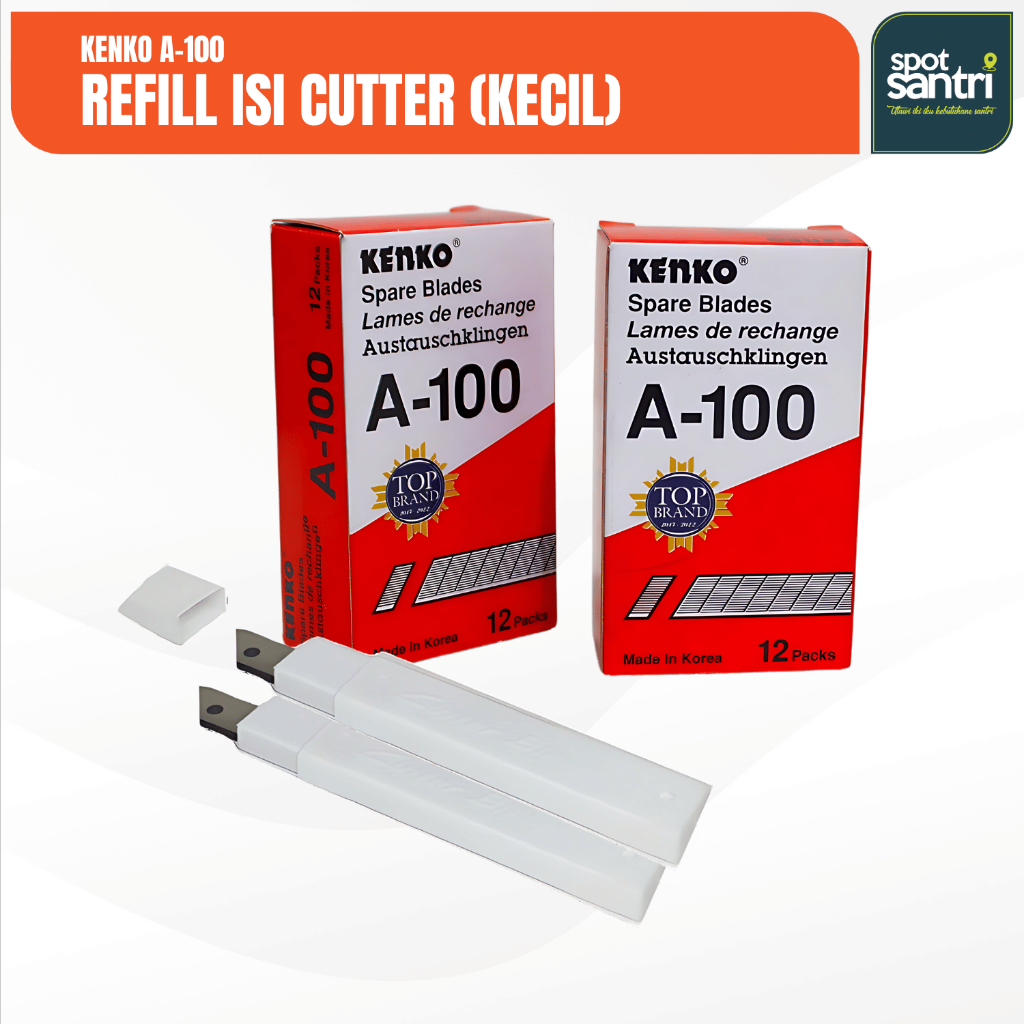 

Refill Isi Cutter Kenko A-100 (Kecil) | Isi Alat Pemotong - PACK [Isi 5 PCS]