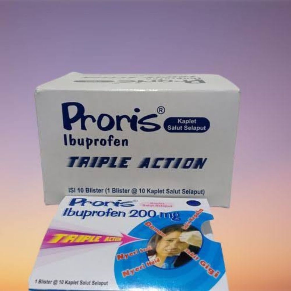 Proris Kaplet 1 Box Isi 100 Strip 100 Kaplet/Proris Ibuprofen/Proris Triple Action