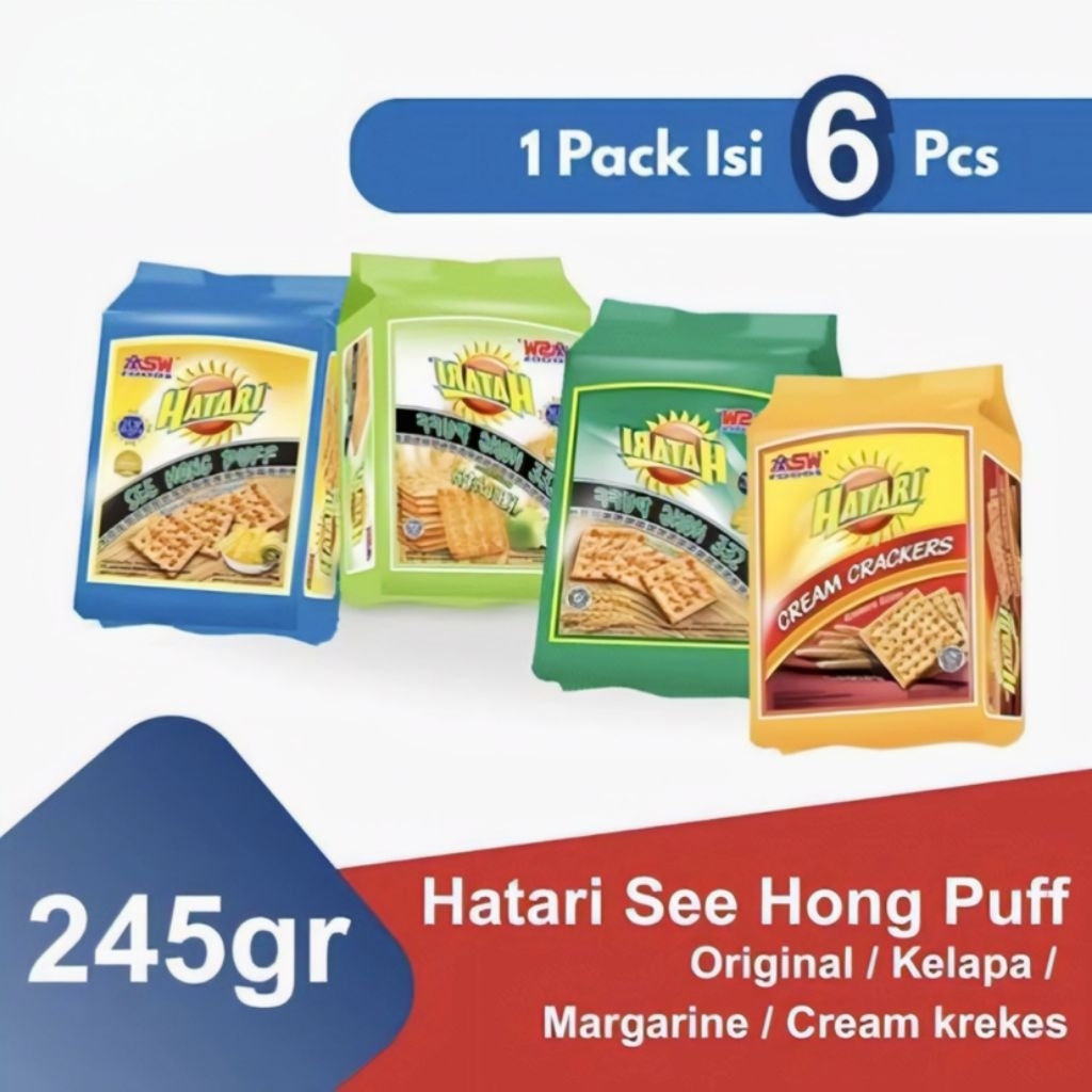 

Hatari Crackers See Hong Puff isi 6 Pcs Per Pack