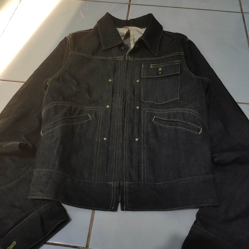 raw denim jacket zipper riri