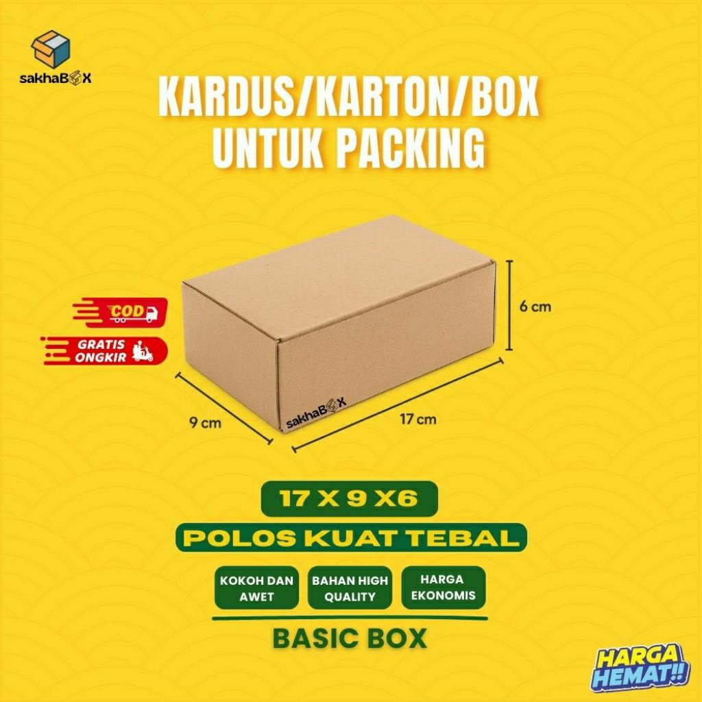 

Kardus Packing Karton Box UK 17 X 9 X 6