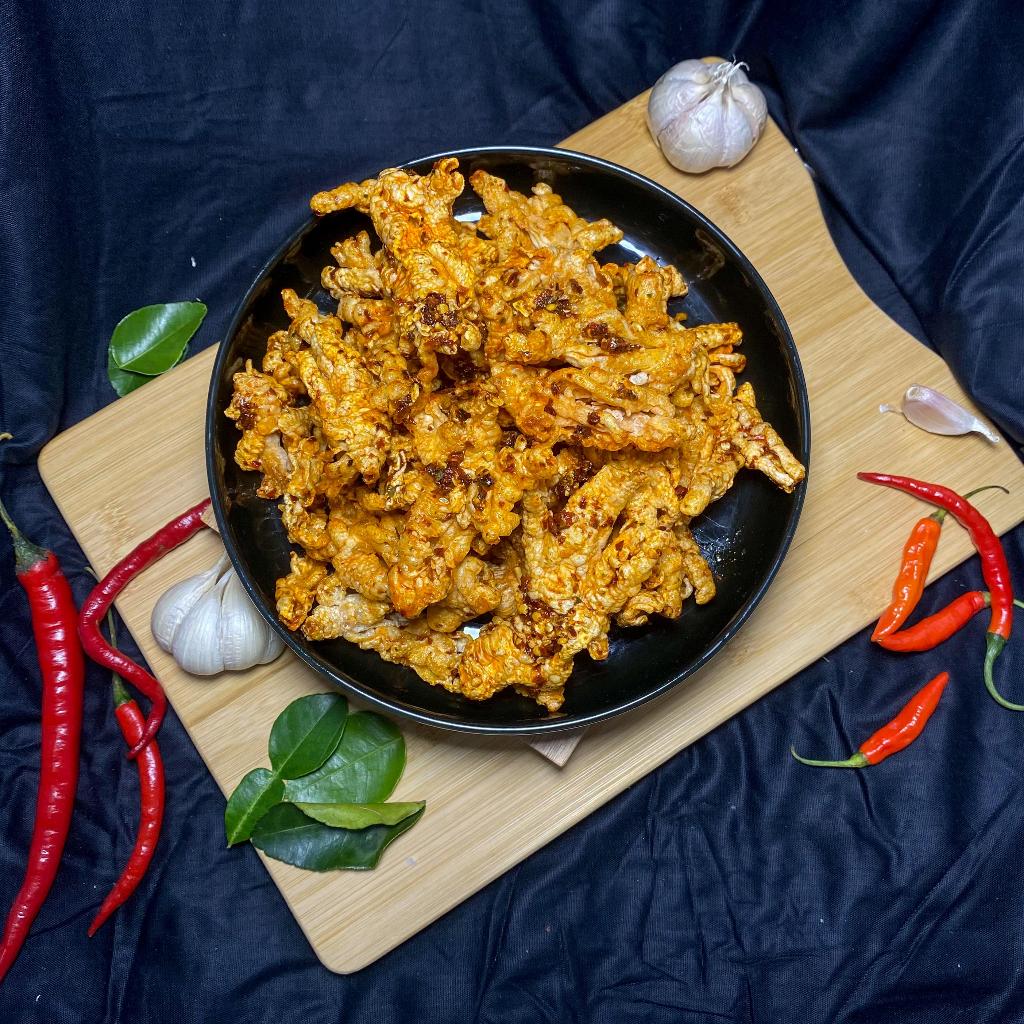 

SnackSolo | 100 gr KERIPIK CEKER TANPA TULANG | KRIPIK CEKER ORIGINAL & CHILI OIL LEKOH PEDAS DAUN JERUK RENYAH KRIUK UMKM SOLO