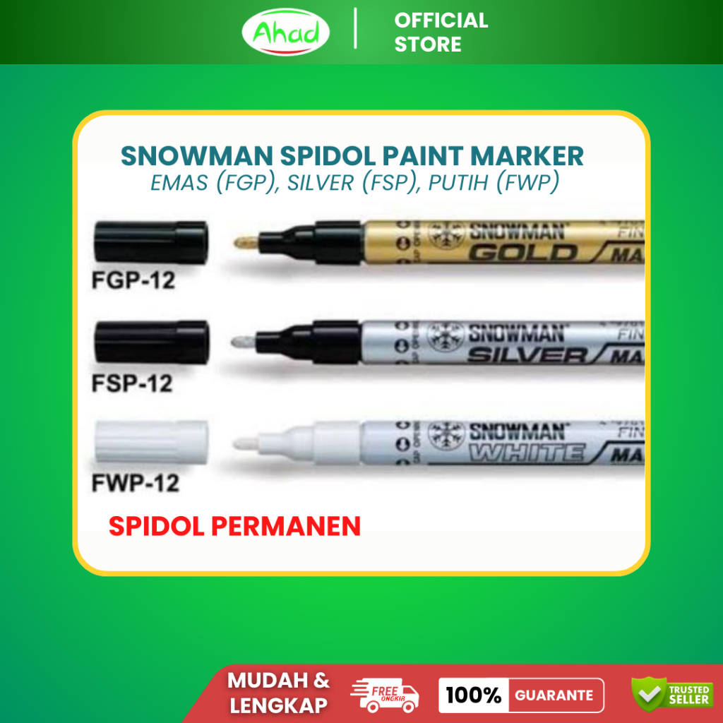 

SPIDOL SNOWMAN WARNA | SNOWMAN SPIDOL PERMANENT | SPIDOL PERMANEN | MARKER PERMANEN