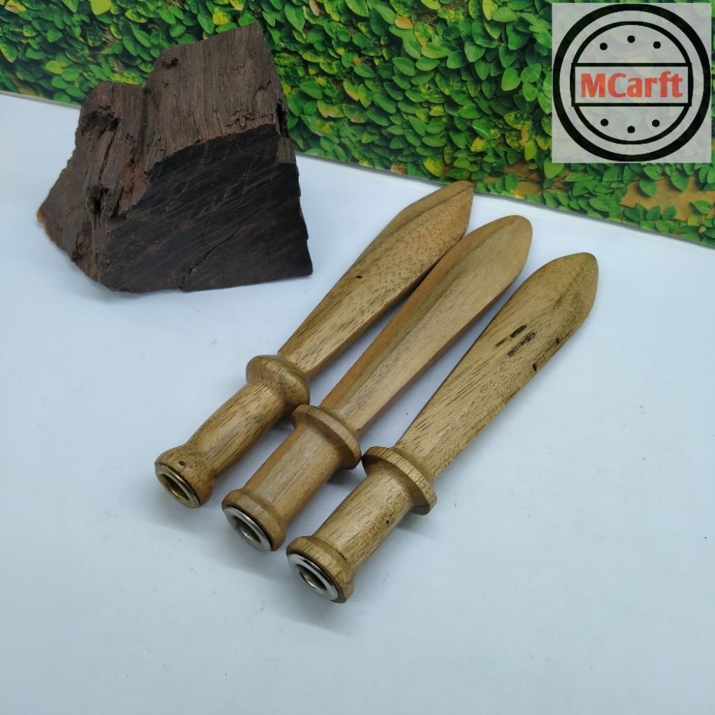 Once pipa cangklong kayu Bidara motif pedang C271