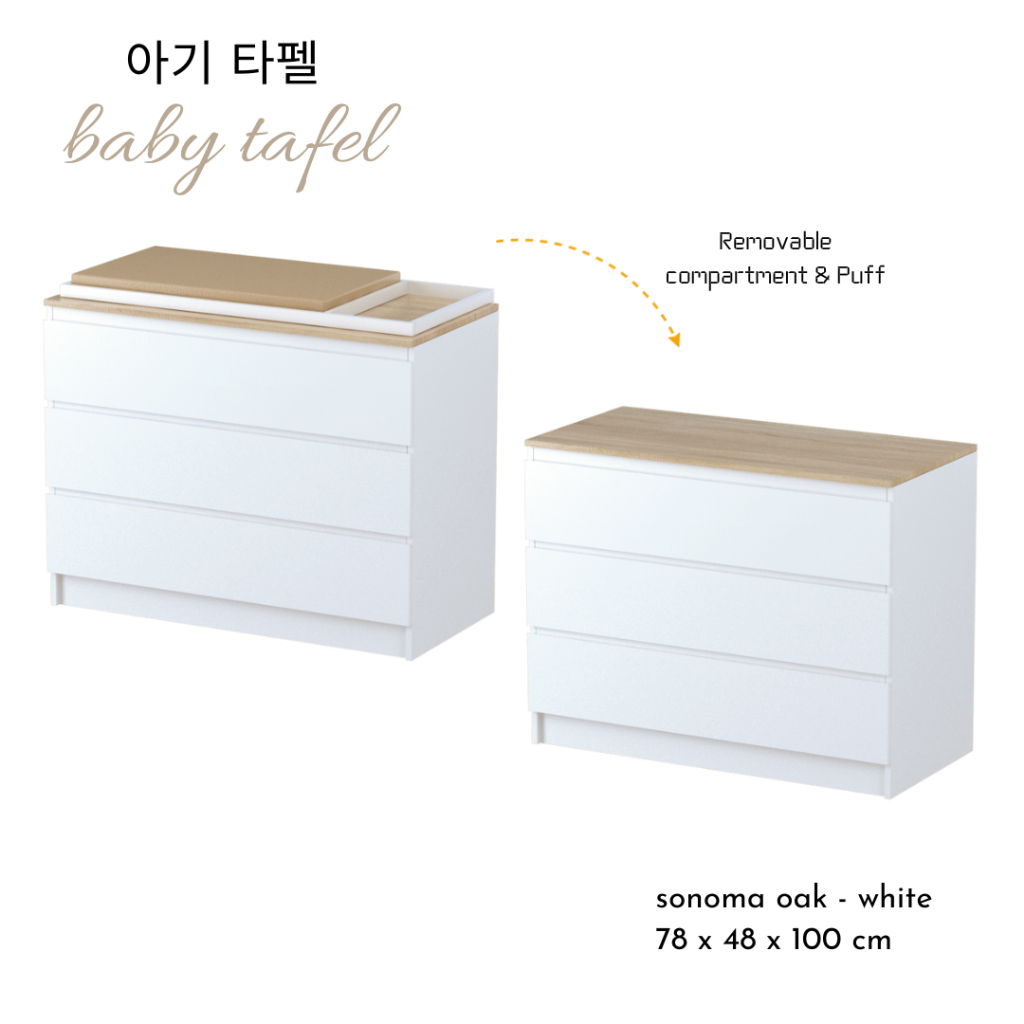 Baby tafel changing table bayi lemari bayi holly