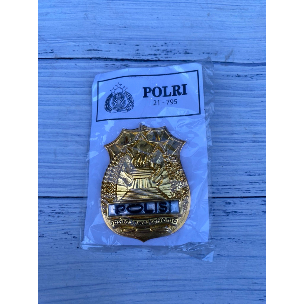 monogram polri dan set lencana asli jatah polri