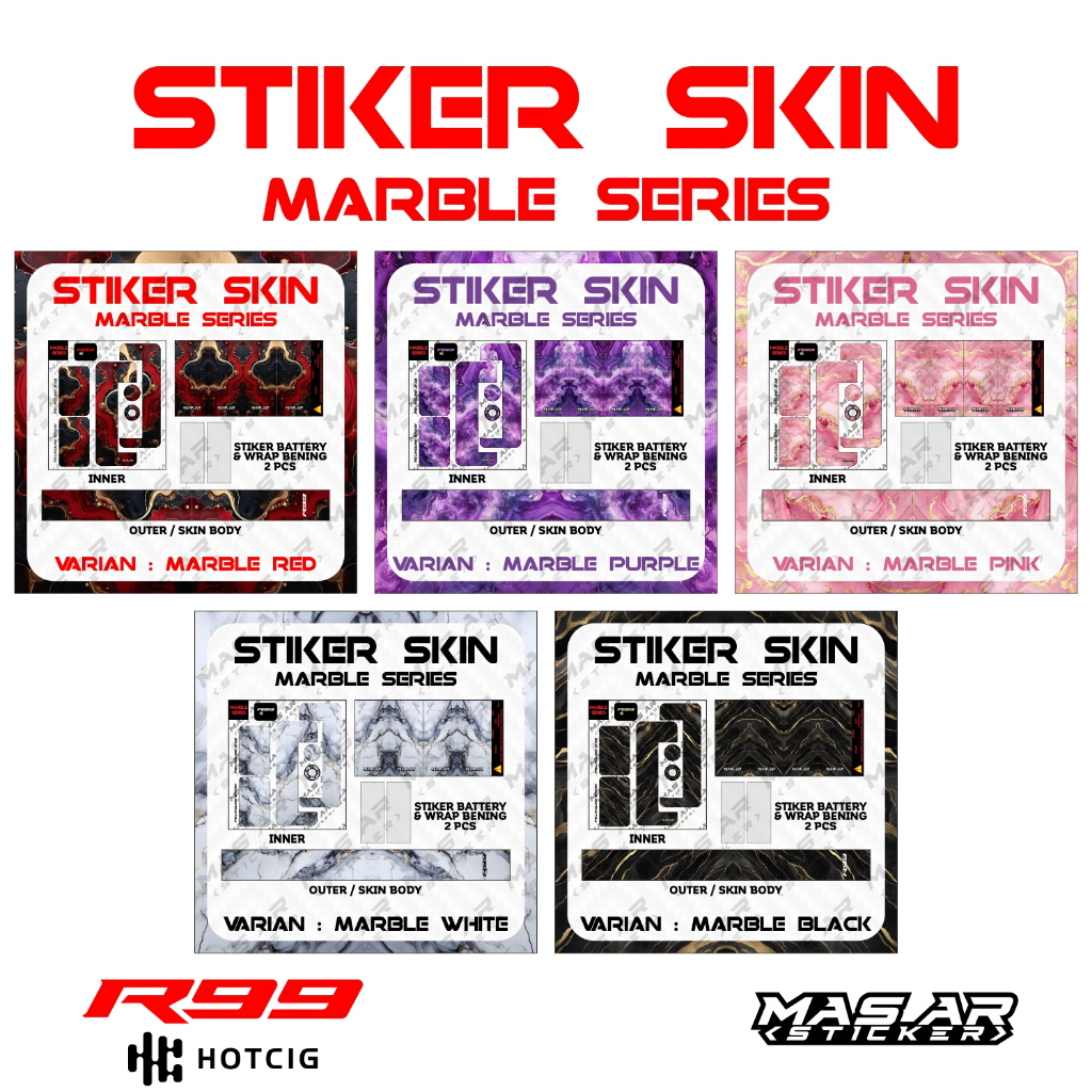 

Stiker Skin luar dalam HCR99 - Marble Series