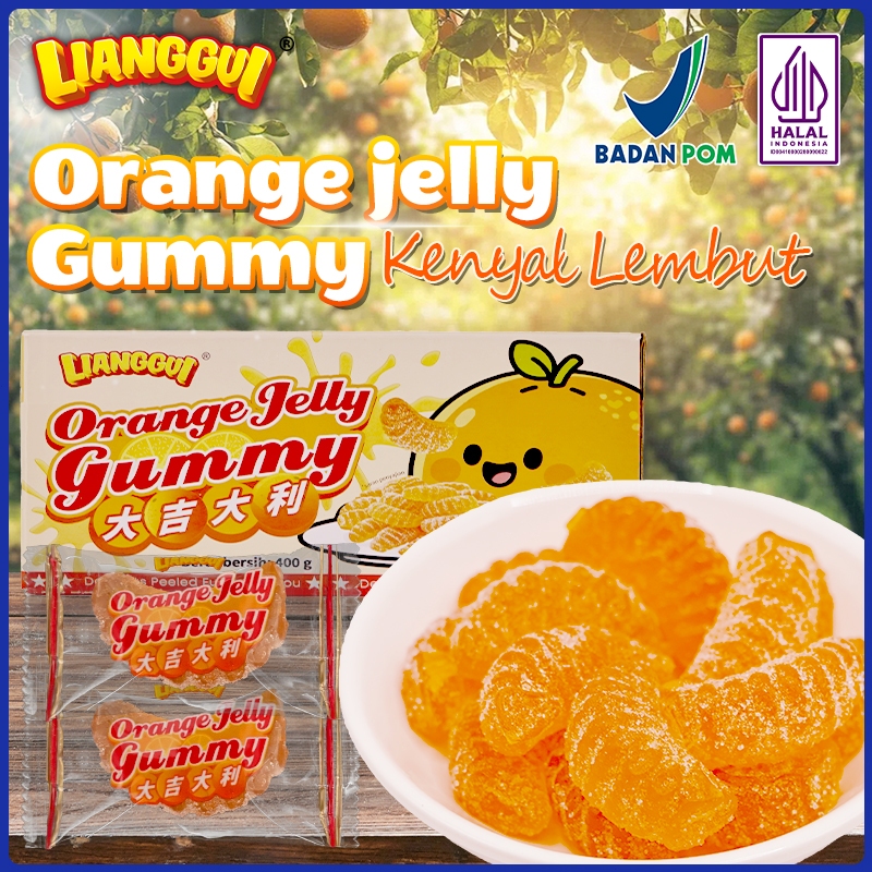

Lianggui - Jelly Jeruk 48pcs HALAL - Snack Party Viral, Permen Kenyal Manis, Camilan Terlaris