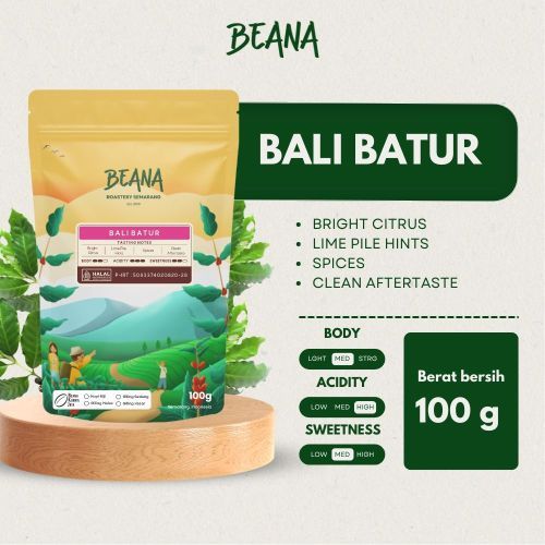 

Beana Roastery - Bali Batur Arabica Coffee Roasted Beans | Biji Kopi Bubuk 100gr