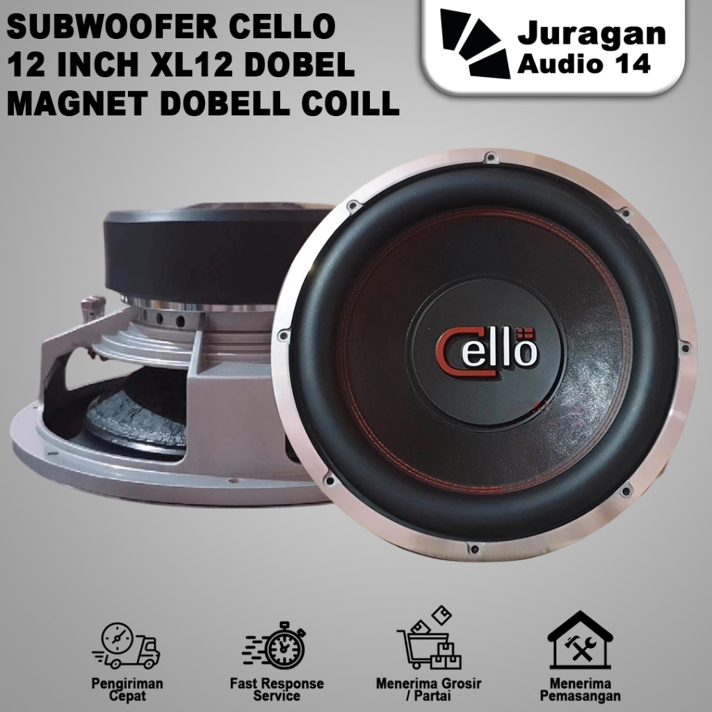 SUBWOOFER CELLO 12 INCH XL12 DOBEL MAGNET DOBEL COIL 1000 WATT