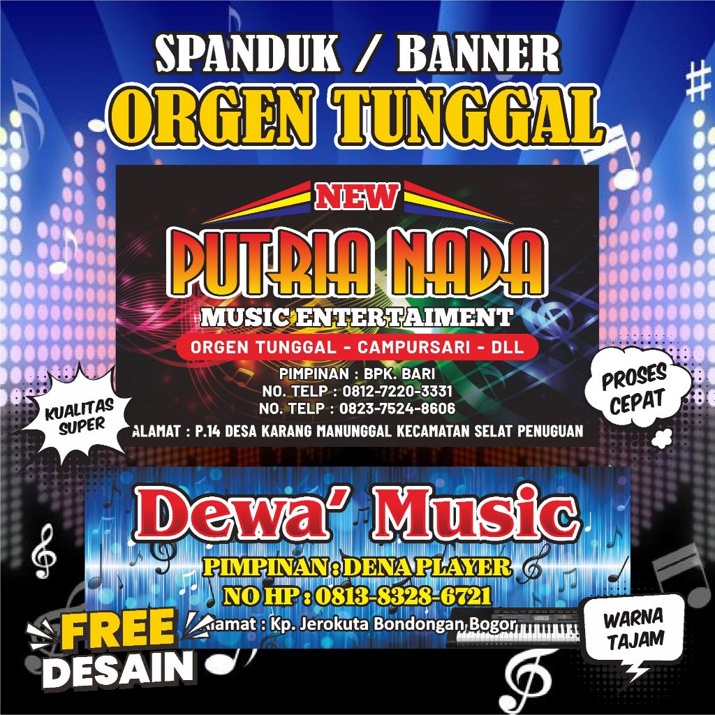 SPANDUK BANNER ORGEN TUNGGAL, SOUND HOREG, MUSIK, DANGDUT, ENTERTAINMENT, SOUND SYSTEM