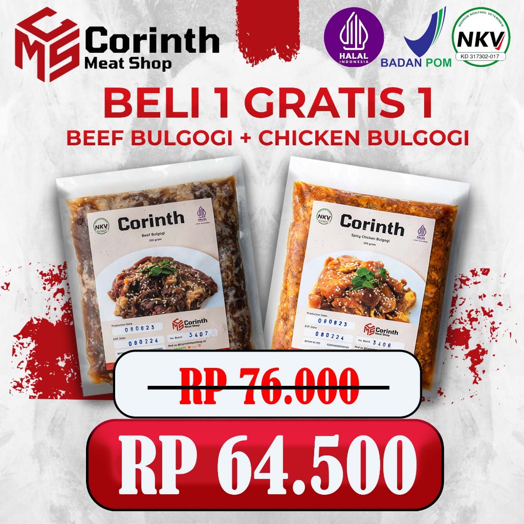 

BELI 1 GRATIS 1 // BUY 1 GET 1 // B1G1 //BEEF BULGOGI 1 + CHICKEN BULGOGI 1 // HALAL // NKV