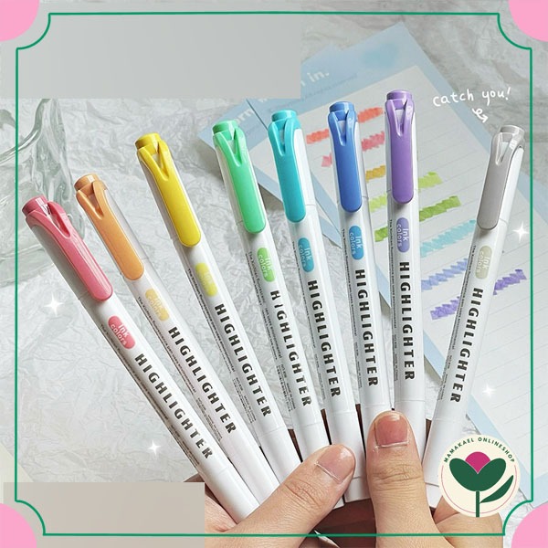 

1 set isi 5 pcs new ink color highlighter warna warni pastel cerah penanda buku teks bacaan MK2046