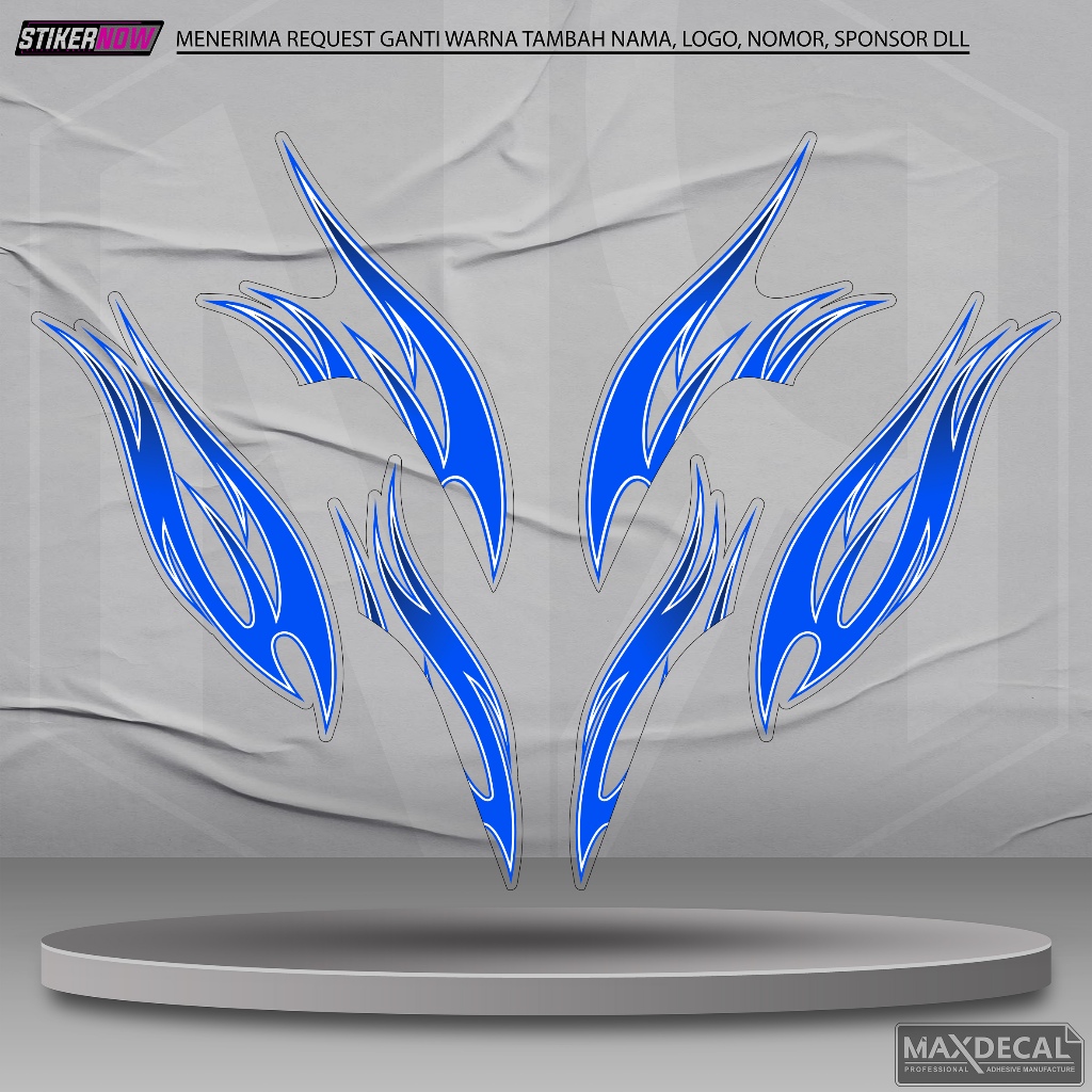 Stiker Transparan Vario KZR Motif Api Striping Transparan Vario 125 Old