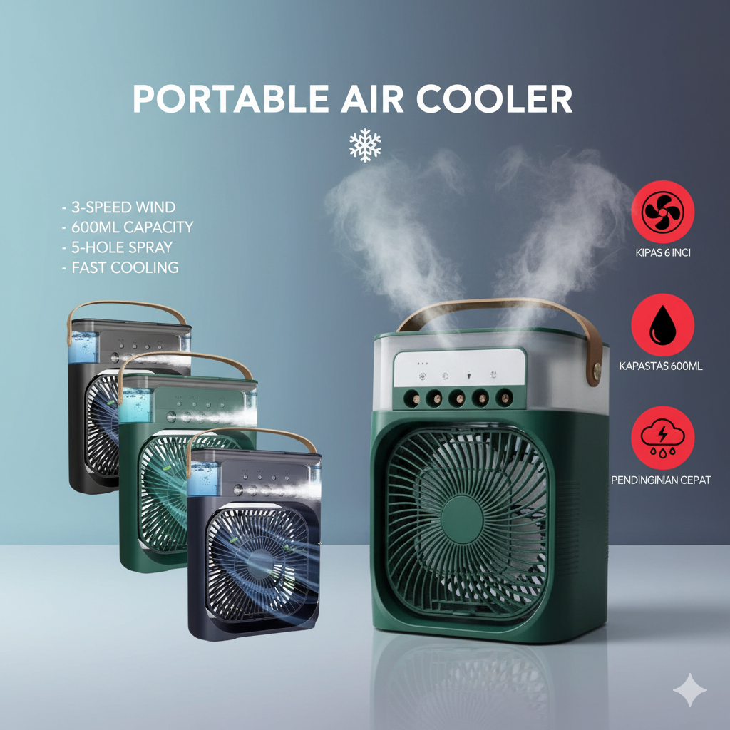 Kipas AC Humidifier Portable Kipas turbo  || Air Cooler Fan | Air Humidifier || Cooling Fan