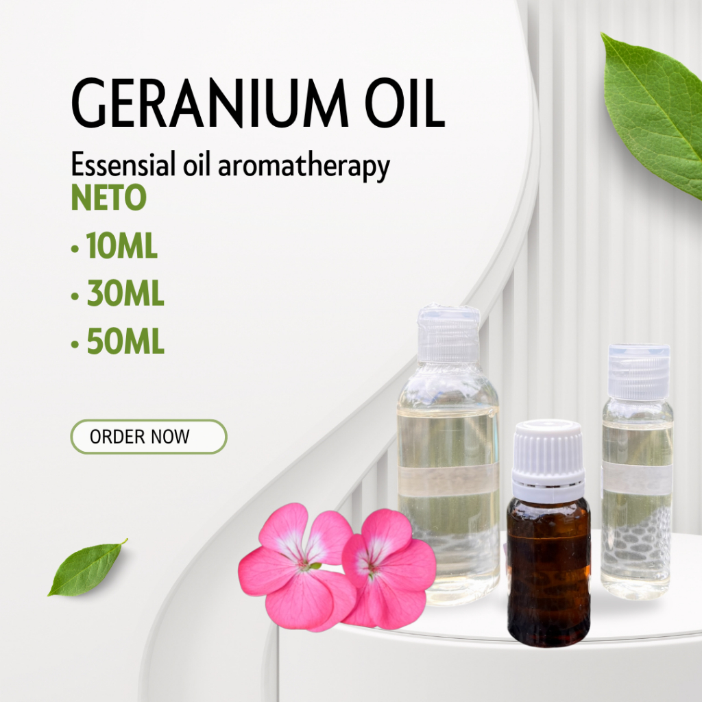 

Minyak atsiri geranium/geranium oil pure essensial oil aromatherapy therapeutic diffuser humidifer