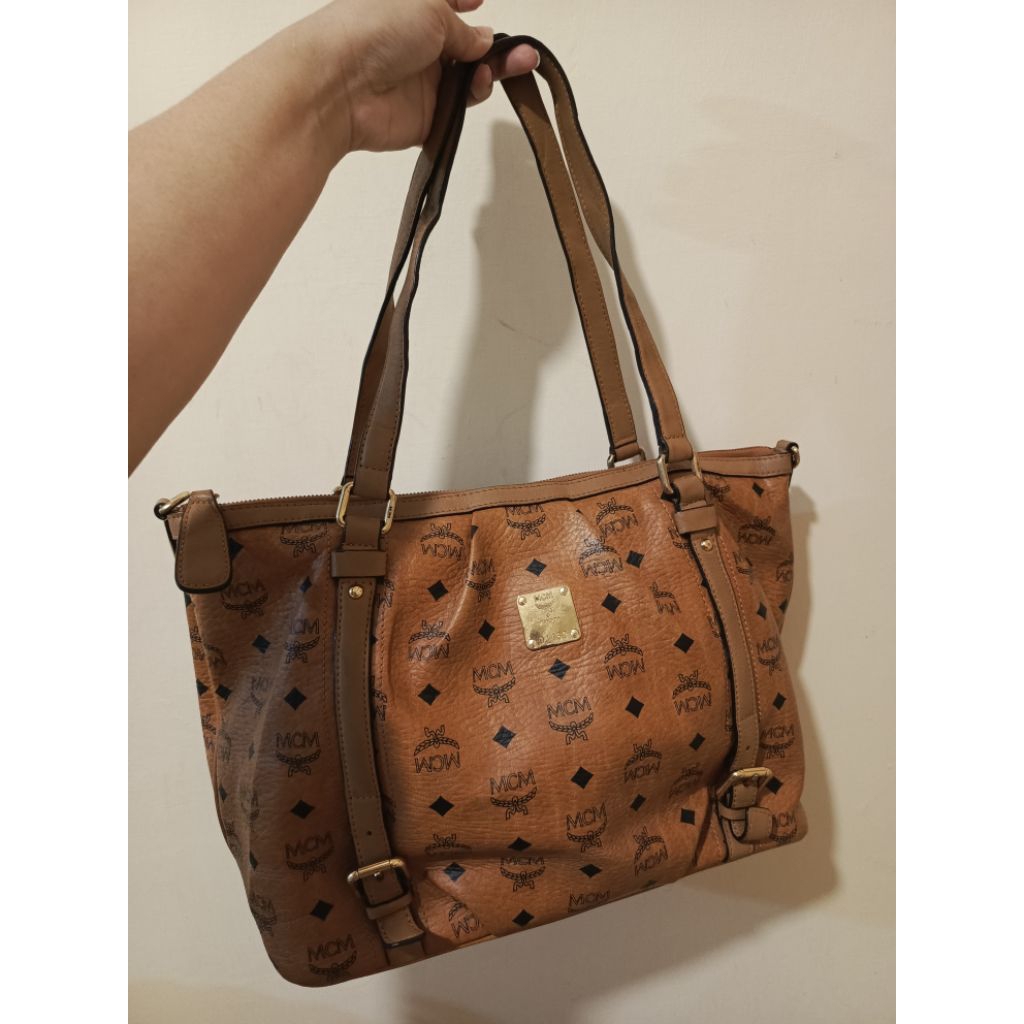 MCM Cognac Tote Bag