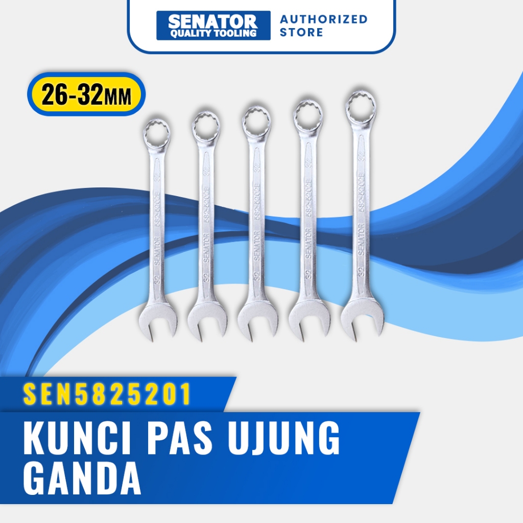 Senator Kunci Ring Pas 26mm-32mm Chrome Vanadium Combination Spanner