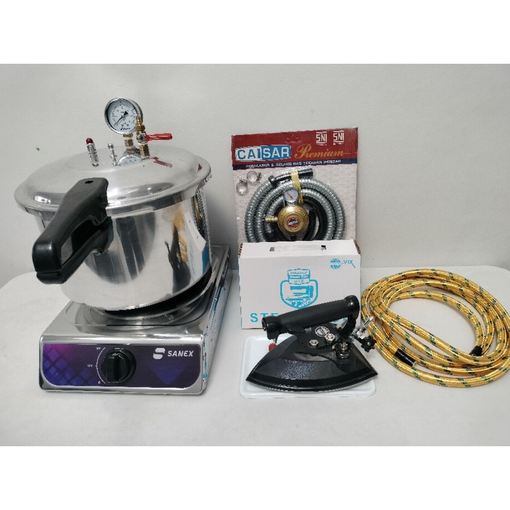 Setrika Uap Boiler Presto Laundry 12 Liter + Kompor