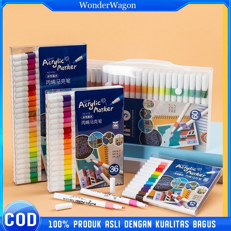 

COD 60/80 Colors Pen Akrilik Marker Warna Cepat Kering Tahan Air Spidol Acrylic Painter Menggambar Kreativitas Seni Edukasi Anak Set Spidol Akrilik Akrilik DIY Painting Spidol Pastel Pulpen Highlight Drawing Warna spidol warna warni 1 set
