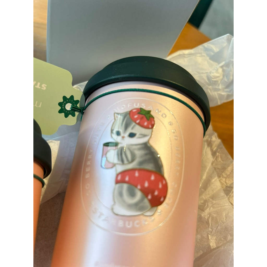 [ORIGINAL] Starbucks Mofusand  Strawberry Tumbler, Plushie and Hand Pouch - SG Edition 2025 Limited