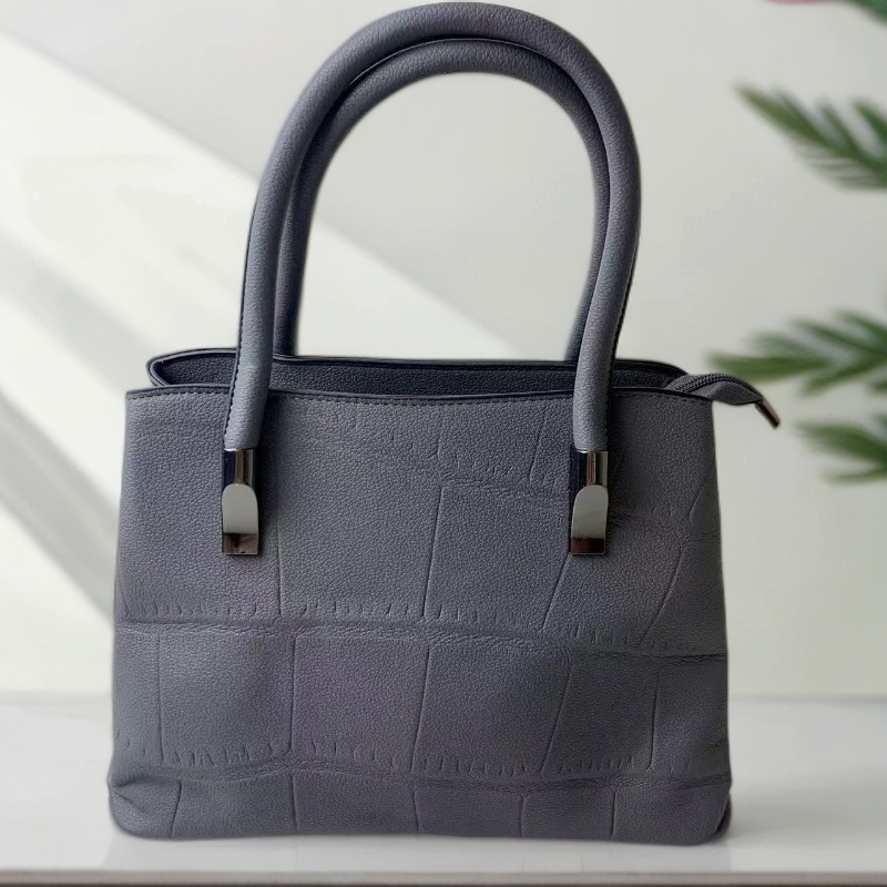 Tas Wanita Branded Import – Tote Bag Kulit Asli dengan Desain Geometris Modern, Ringan Nyaman, Kapas