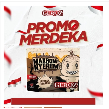

Geroz - Varian Manis - Makroni Nyerem Rasa Tiramisu