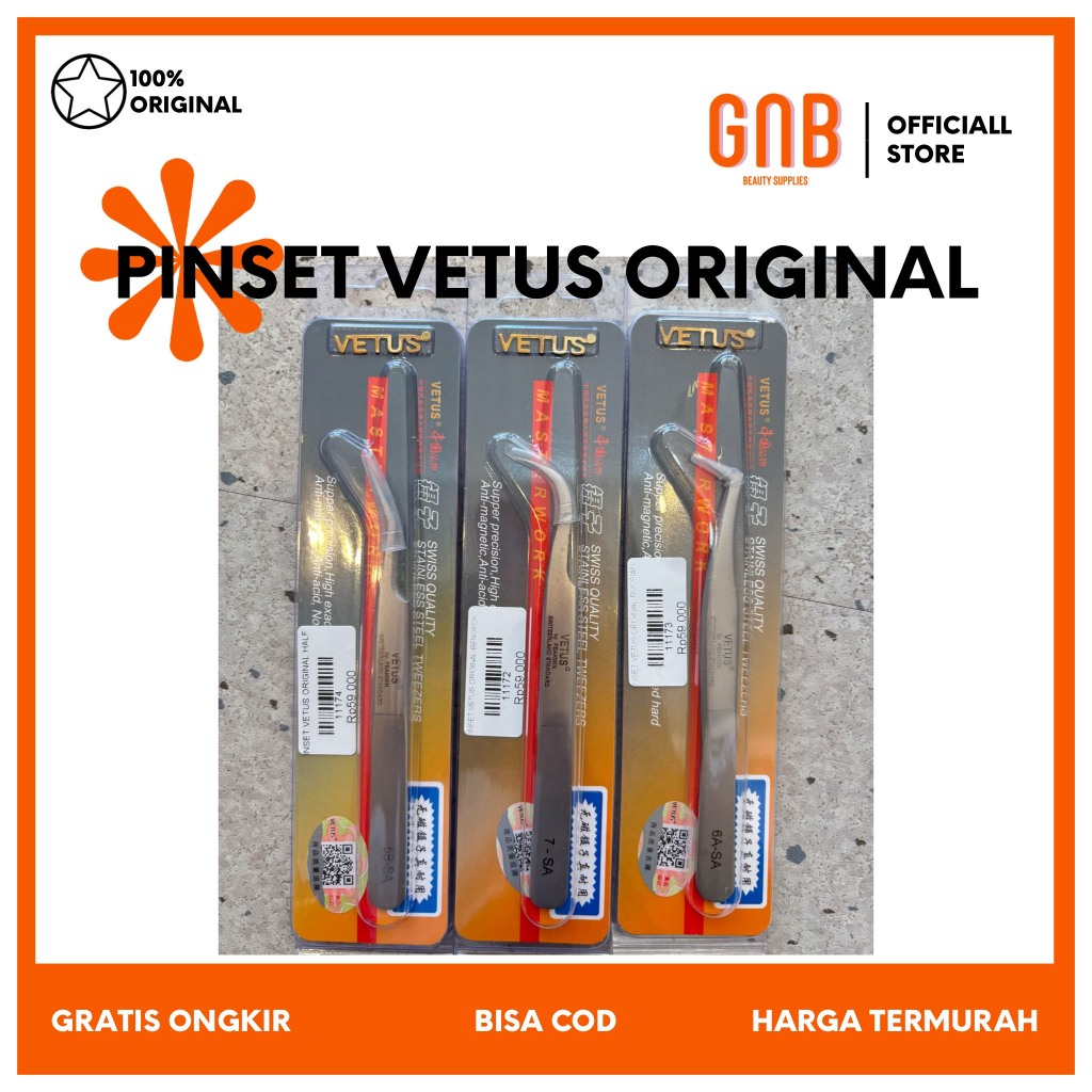 PINSET VETUS ORIGINAL | tweezers eyelash | tweezers eyelash vetus | vetus tweezers eyelash extension