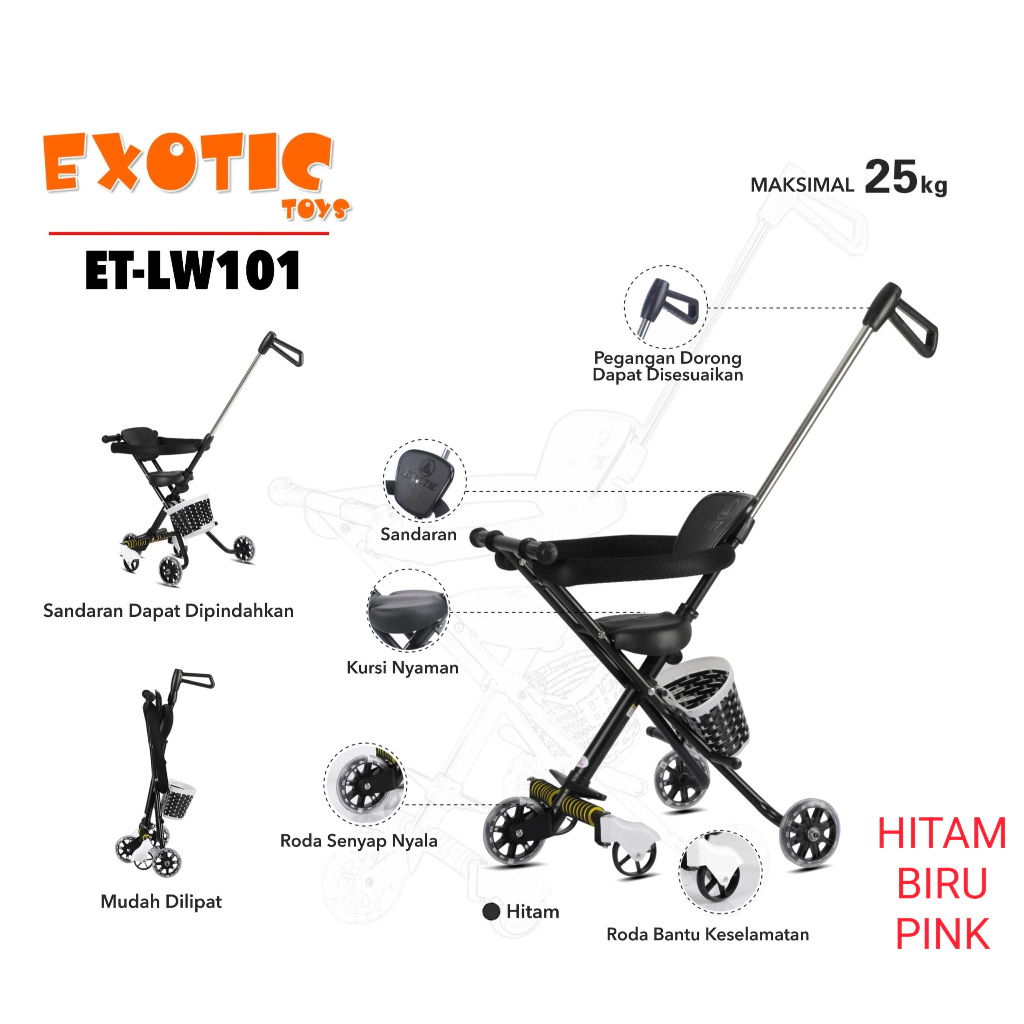 MAGIC STROLLER RODA 5 EXOTIC LW101