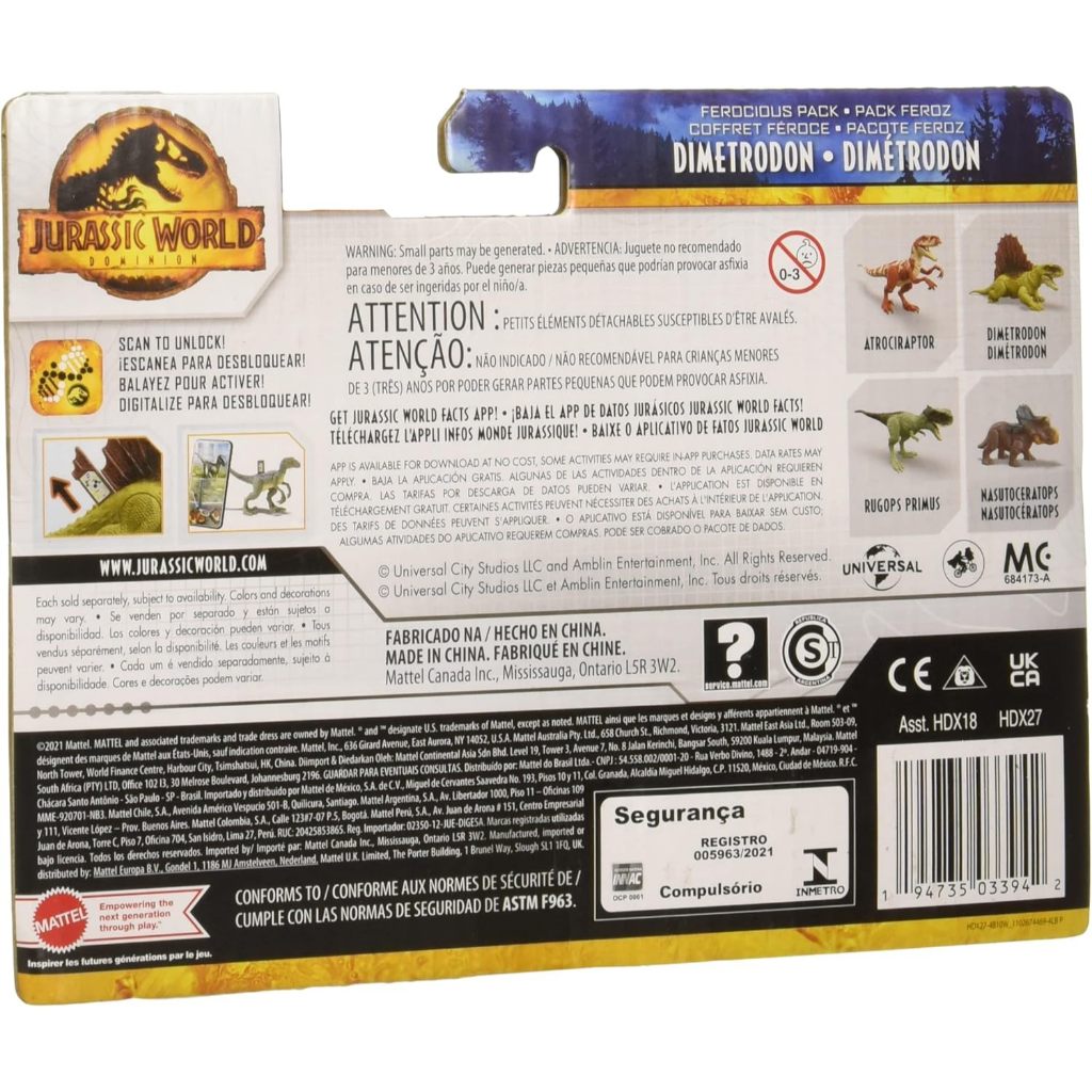 HEMAT JURASSIC WORLD DOMINION FEROCIOUS PACK DIMETRODON HIJAU KODE 694