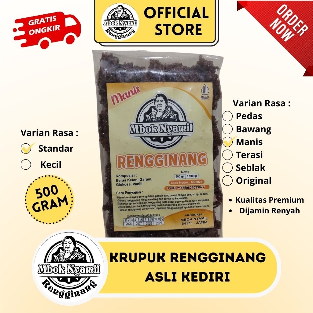 

Rengginang Khas Kediri - Varian Manis (setengah jadi)